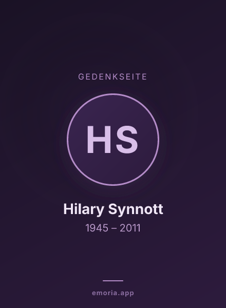 Gedenkportrait von Hilary Synnott
