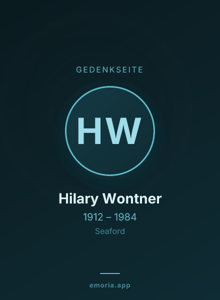 Gedenkportrait von Hilary Wontner