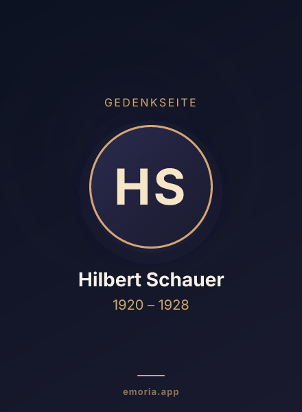 Gedenkportrait von Hilbert Schauer
