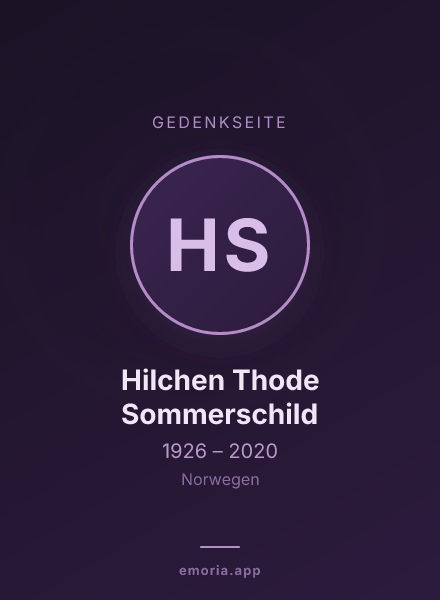 Gedenkportrait von Hilchen Thode Sommerschild
