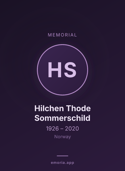 Memorial portrait of Hilchen Thode Sommerschild