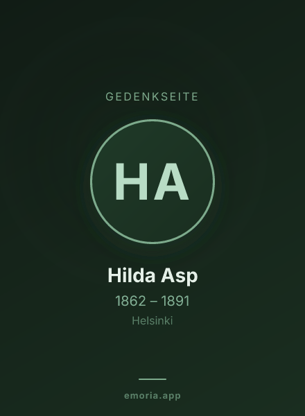 Gedenkportrait von Hilda Asp