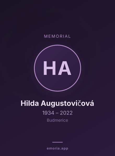 Memorial portrait of Hilda Augustovičová