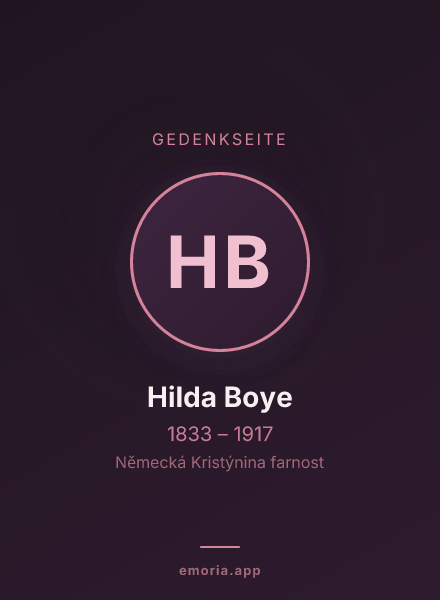 Gedenkportrait von Hilda Boye