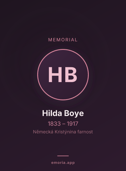 Memorial portrait of Hilda Boye