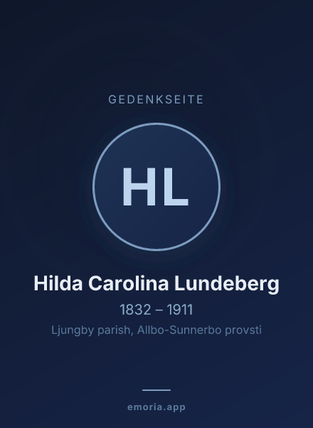 Gedenkportrait von Hilda Carolina Lundeberg