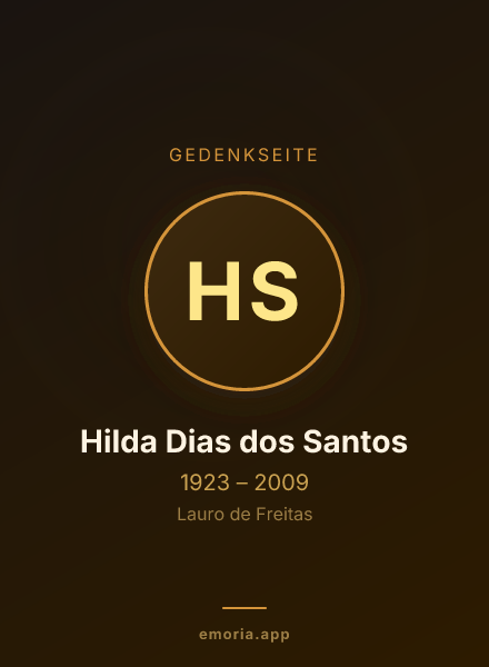 Gedenkportrait von Hilda Dias dos Santos