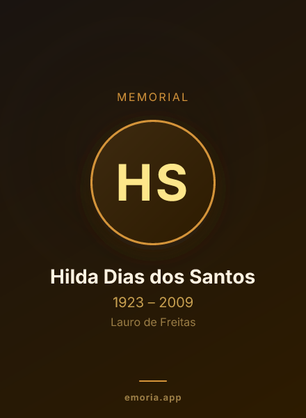 Memorial portrait of Hilda Dias dos Santos
