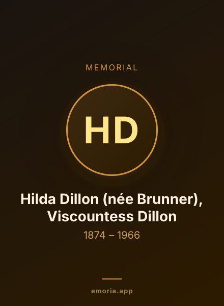 Memorial portrait of Hilda Dillon (née Brunner), Viscountess Dillon