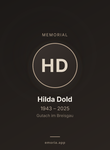 Memorial portrait of Hilda Dold