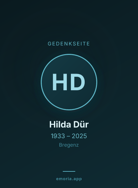 Gedenkportrait von Hilda Dür