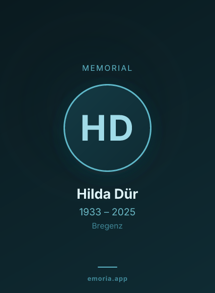 Memorial portrait of Hilda Dür