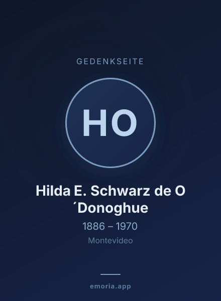 Gedenkportrait von Hilda E. Schwarz de O´Donoghue