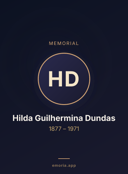Memorial portrait of Hilda Guilhermina Dundas