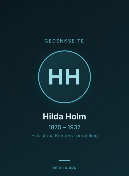Gedenkportrait von Hilda Holm