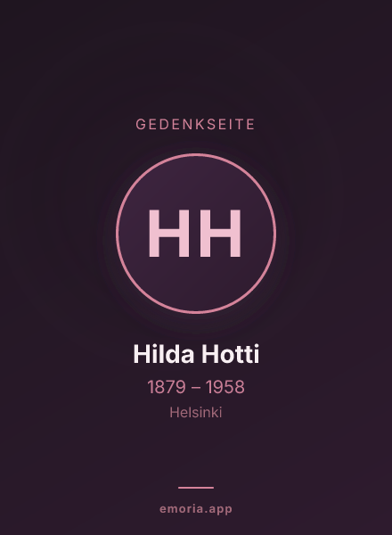 Gedenkportrait von Hilda Hotti