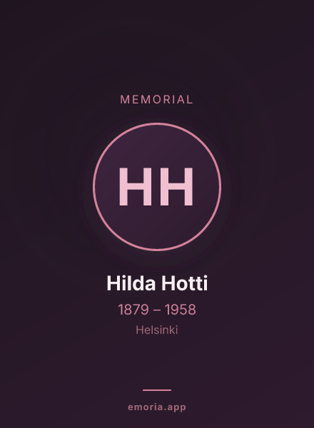 Memorial portrait of Hilda Hotti
