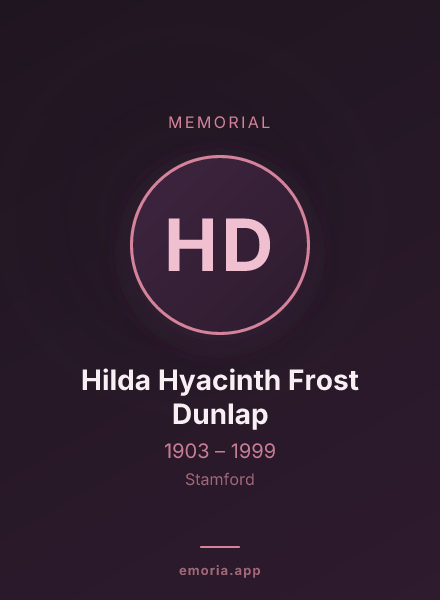 Memorial portrait of Hilda Hyacinth Frost Dunlap