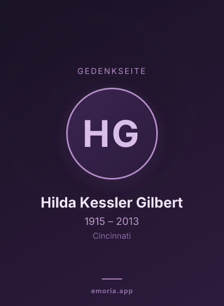 Gedenkportrait von Hilda Kessler Gilbert