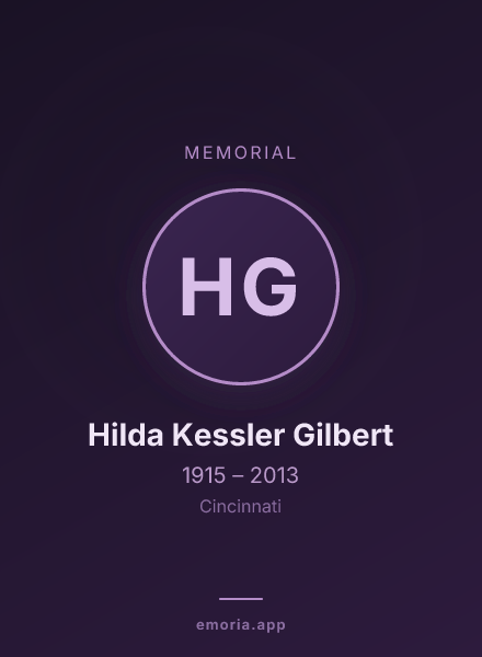 Memorial portrait of Hilda Kessler Gilbert