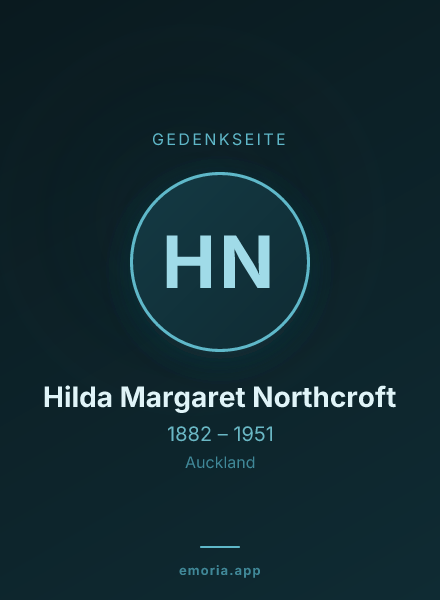 Gedenkportrait von Hilda Margaret Northcroft