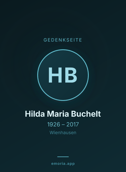 Gedenkportrait von Hilda Maria Buchelt