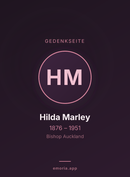 Gedenkportrait von Hilda Marley