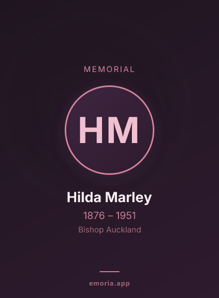 Memorial portrait of Hilda Marley