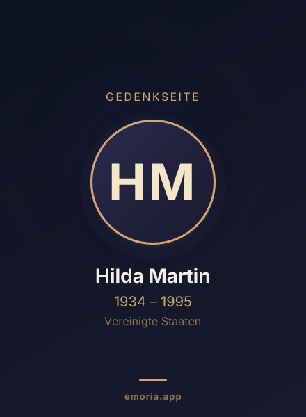 Gedenkportrait von Hilda Martin