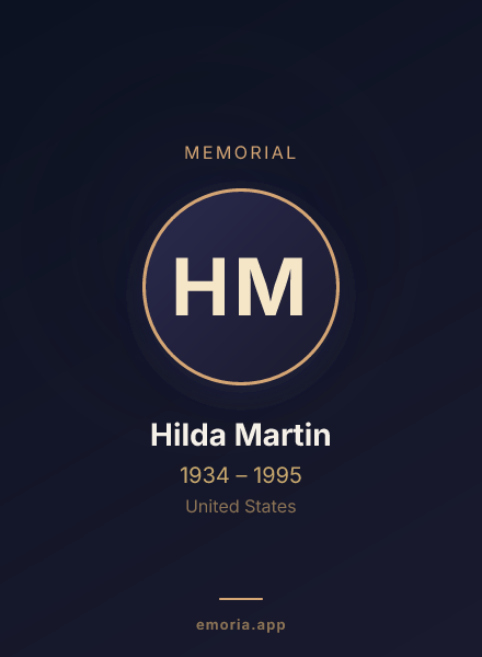 Memorial portrait of Hilda Martin