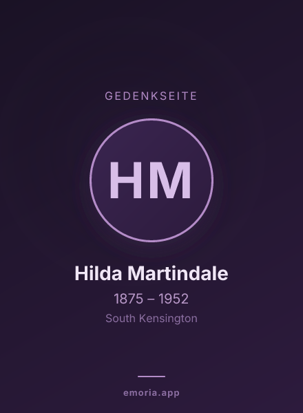 Gedenkportrait von Hilda Martindale