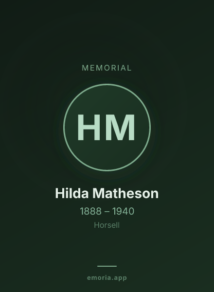 Memorial portrait of Hilda Matheson