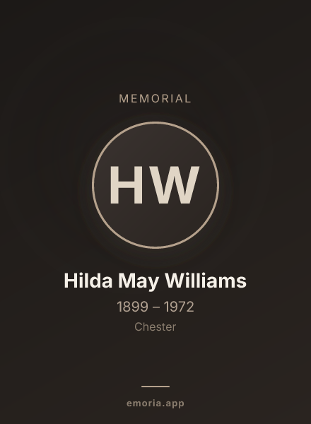 Memorial portrait of Hilda May Williams