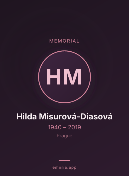 Memorial portrait of Hilda Misurová-Diasová