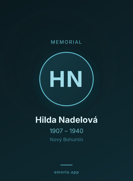 Memorial portrait of Hilda Nadelová
