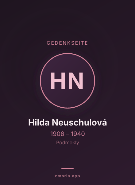 Gedenkportrait von Hilda Neuschulová