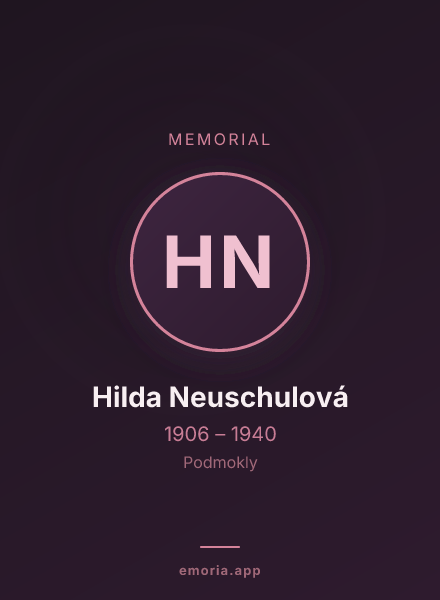 Memorial portrait of Hilda Neuschulová