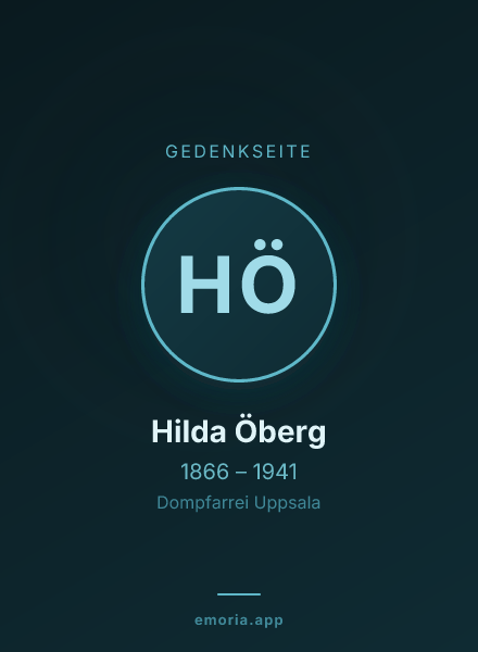 Gedenkportrait von Hilda Öberg