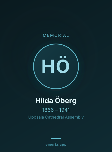Memorial portrait of Hilda Öberg