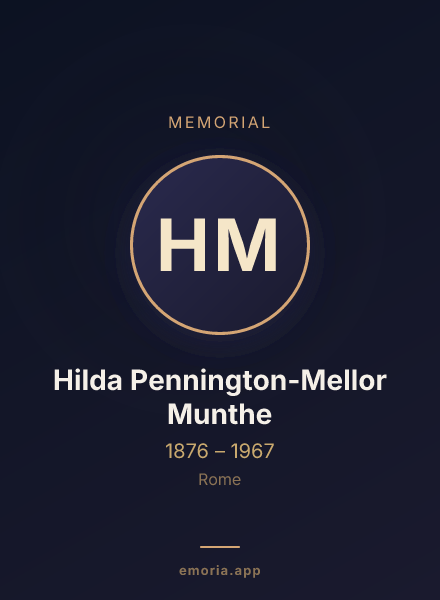Memorial portrait of Hilda Pennington-Mellor Munthe
