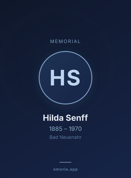 Memorial portrait of Hilda Senff