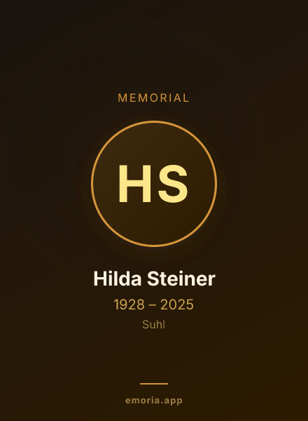 Memorial portrait of Hilda Steiner