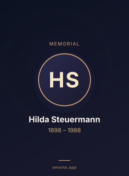 Memorial portrait of Hilda Steuermann