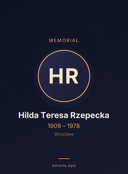 Memorial portrait of Hilda Teresa Rzepecka