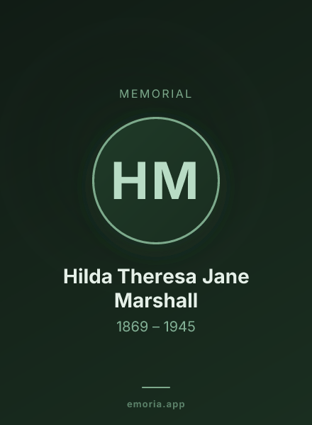 Memorial portrait of Hilda Theresa Jane Marshall