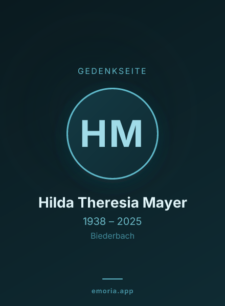 Gedenkportrait von Hilda Theresia Mayer