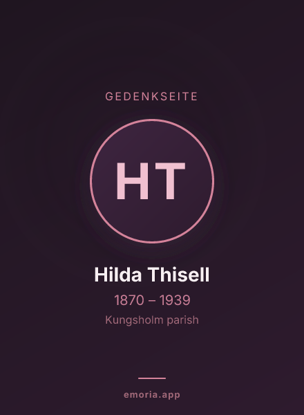 Gedenkportrait von Hilda Thisell