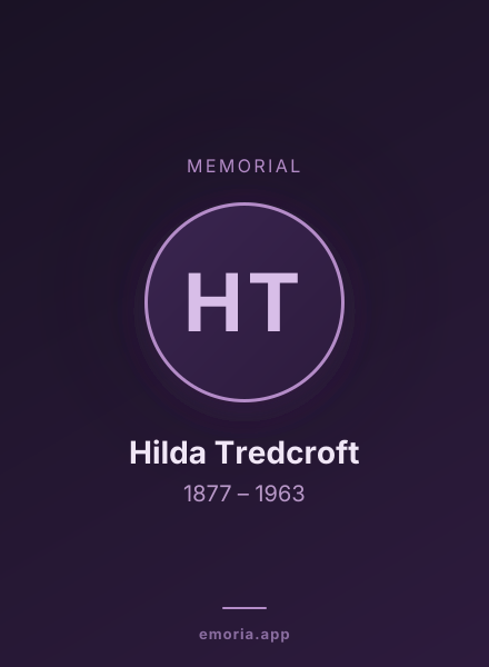 Memorial portrait of Hilda Tredcroft