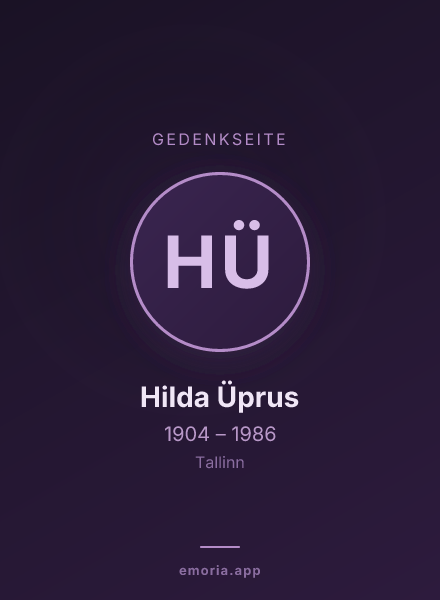 Gedenkportrait von Hilda Üprus