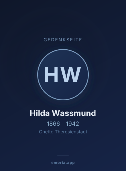 Gedenkportrait von Hilda Wassmund